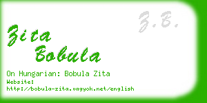 zita bobula business card